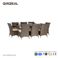 Conjunto de jantar quadrado Rattan exterior de 8 lugares OZ-OR061